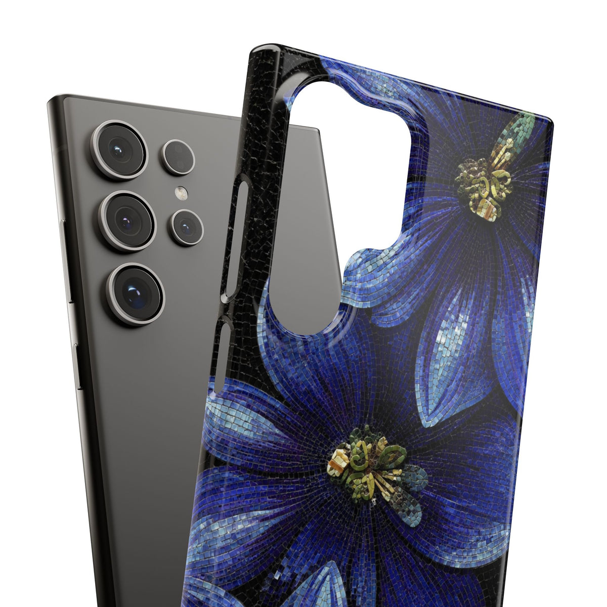 Blue Floral Snap Case