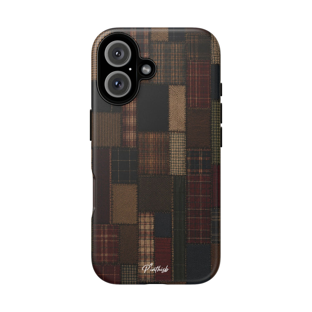 Plaid Patchwork Tough Phone Case