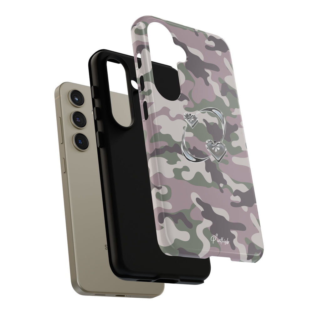 Camouflage Heart Tough Phone Case