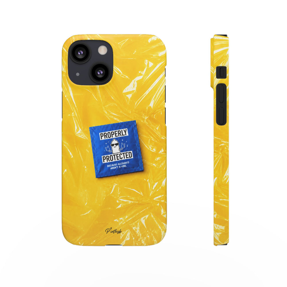 "Properly Protected" Graphic Snap Phone Case