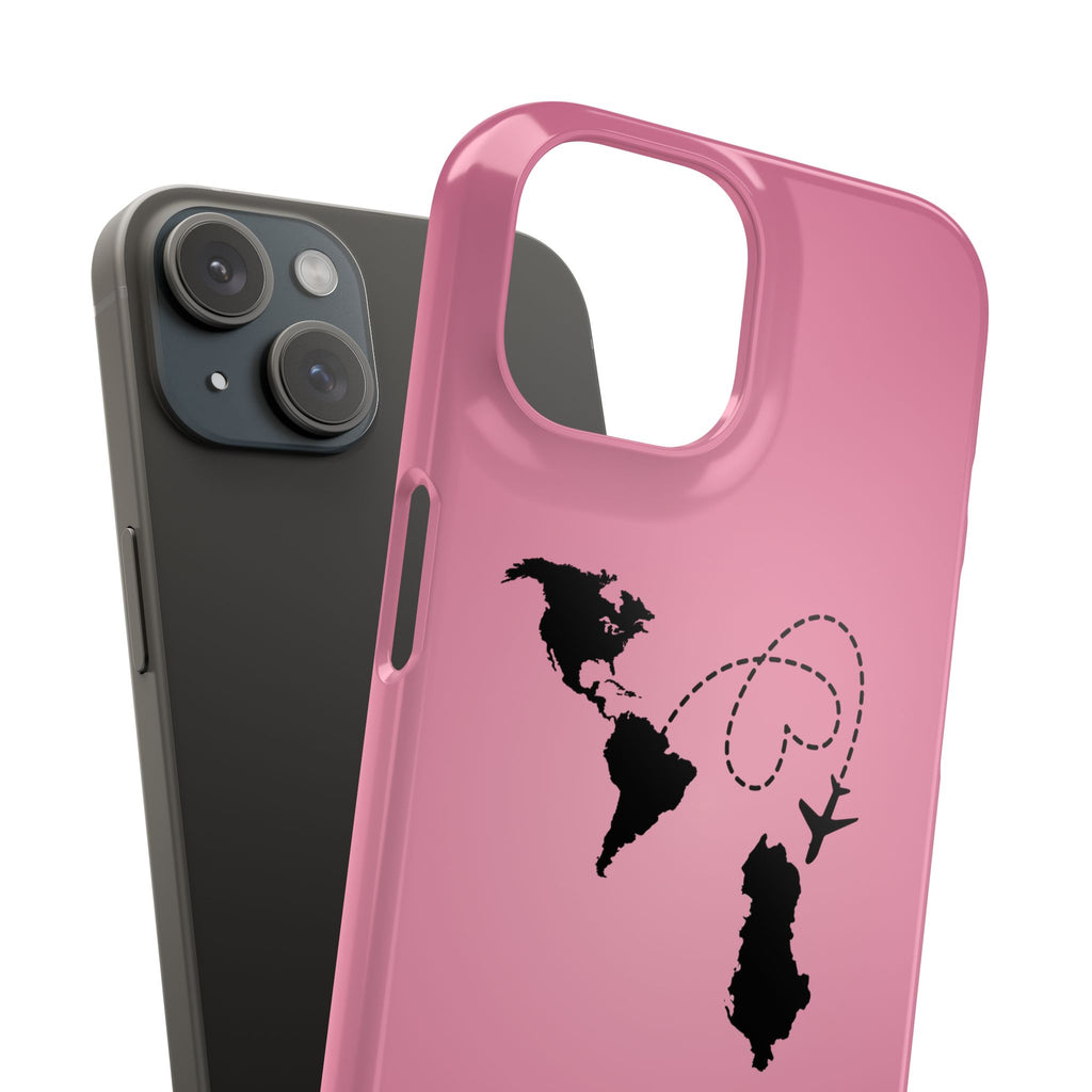 America to Albania Pink Snap Phone Case