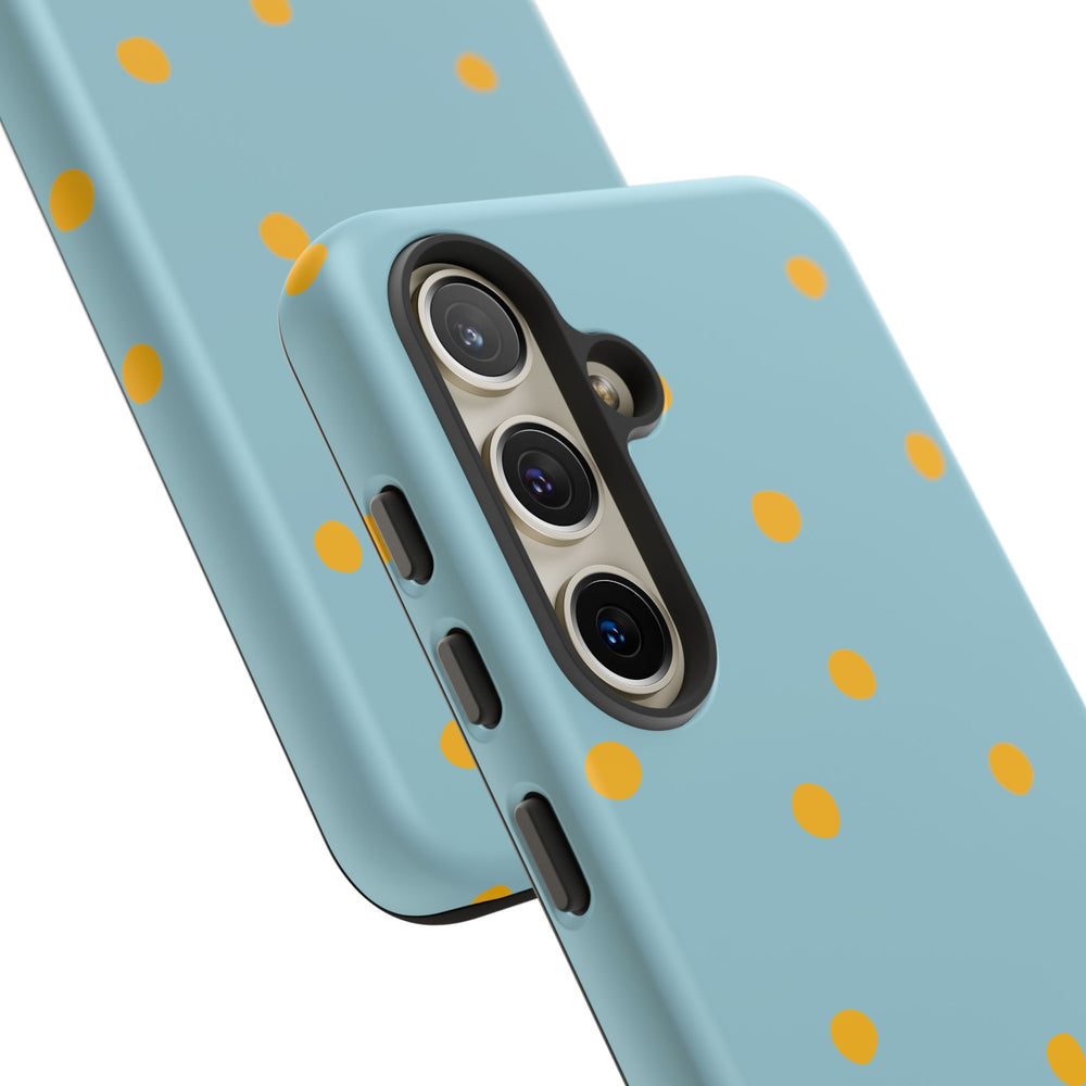 Blue & Yellow Polka Dot Tough Phone Case
