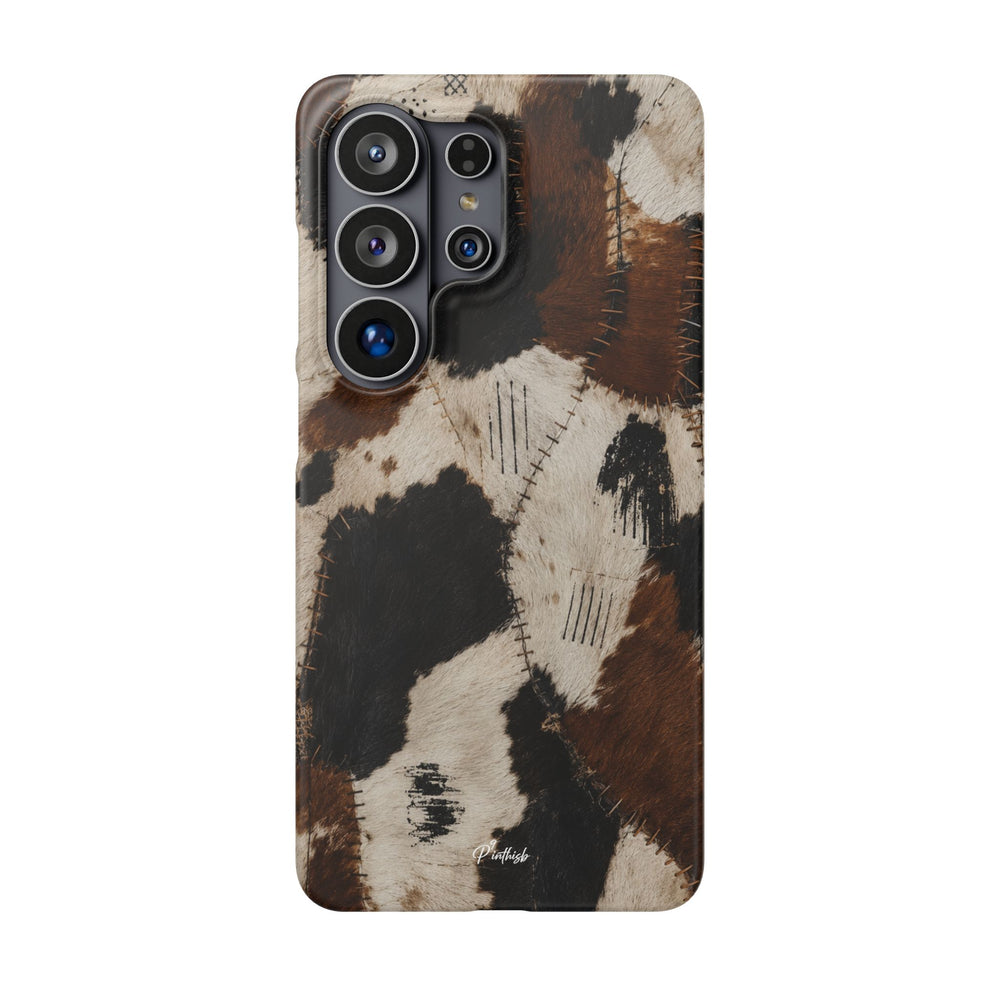 Brown & Black Animal Print Snap Case
