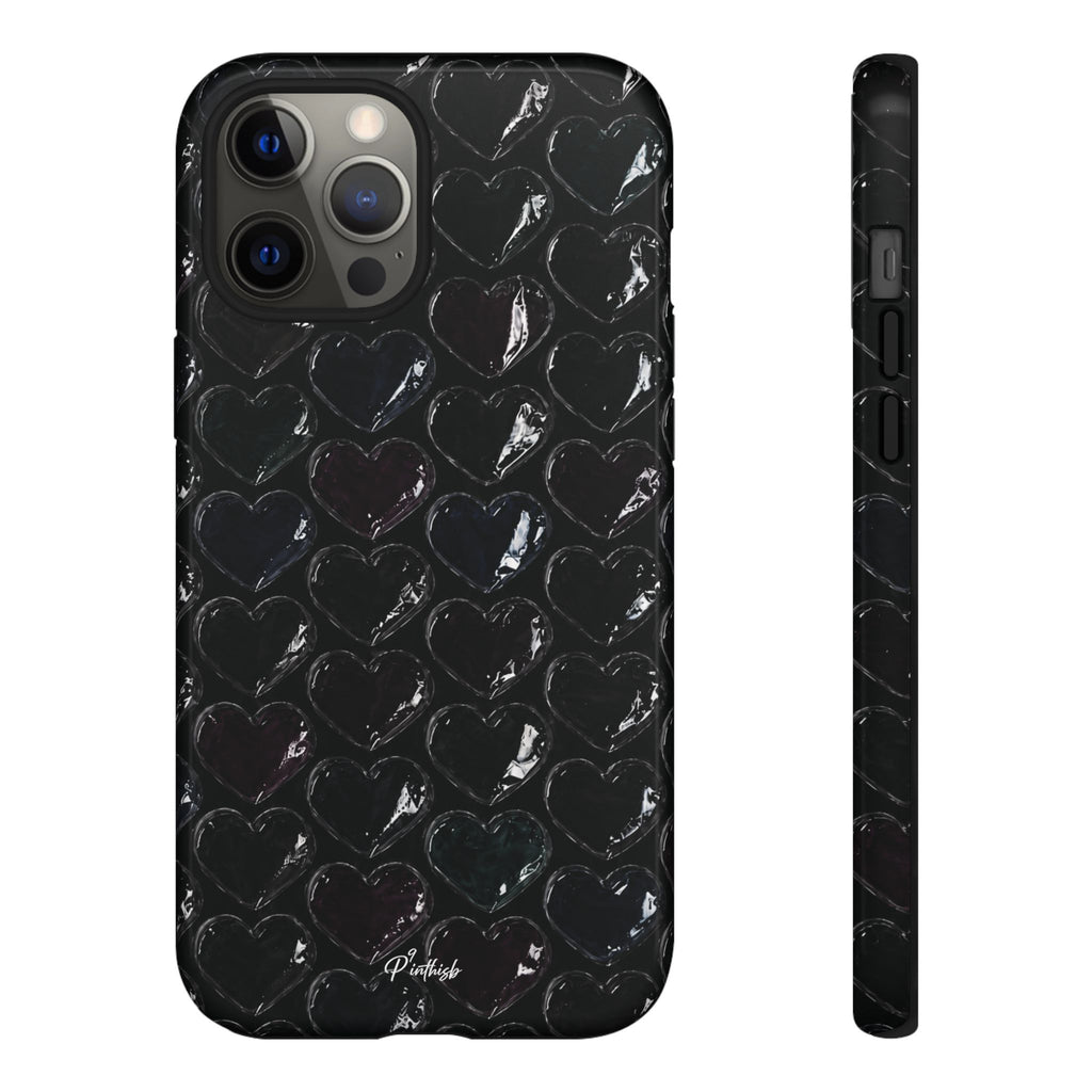 Black Pop Hearts Tough Case