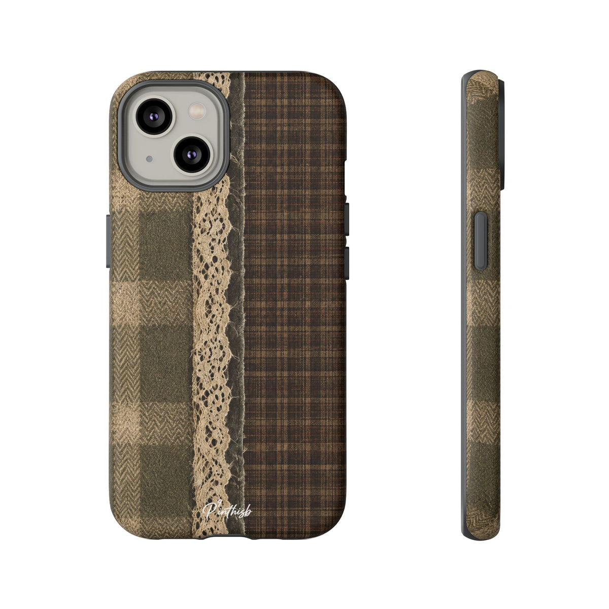 Plaid Lace Tough Phone Case