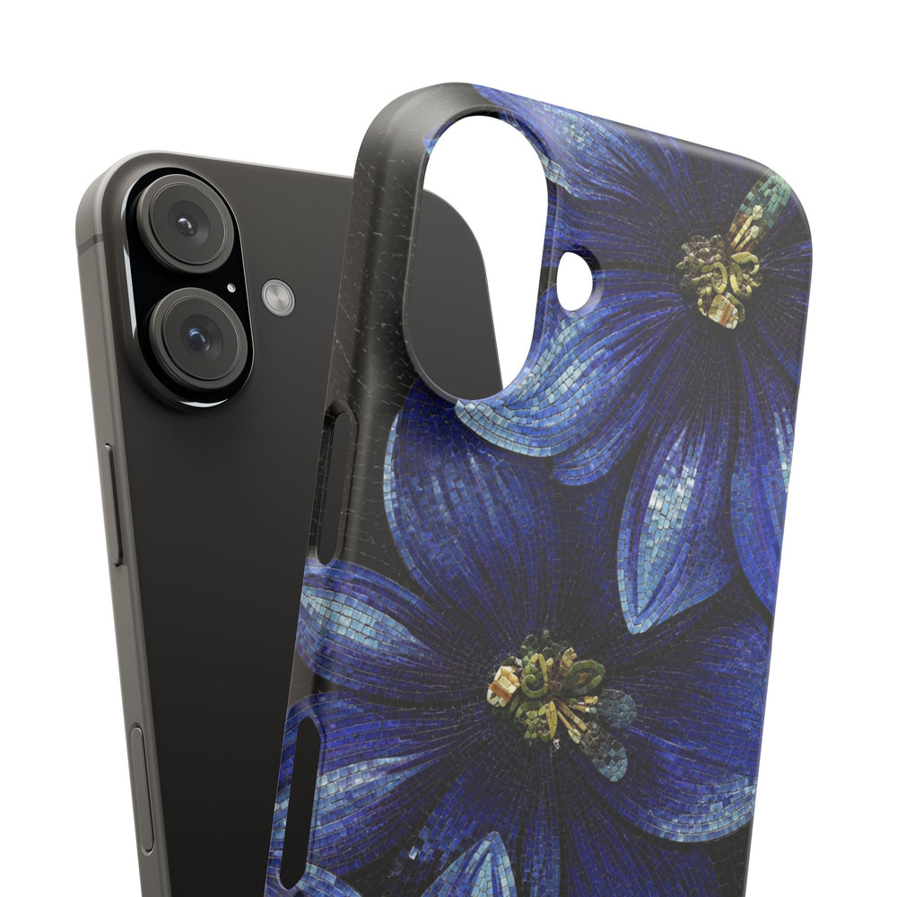 Blue Floral Snap Case