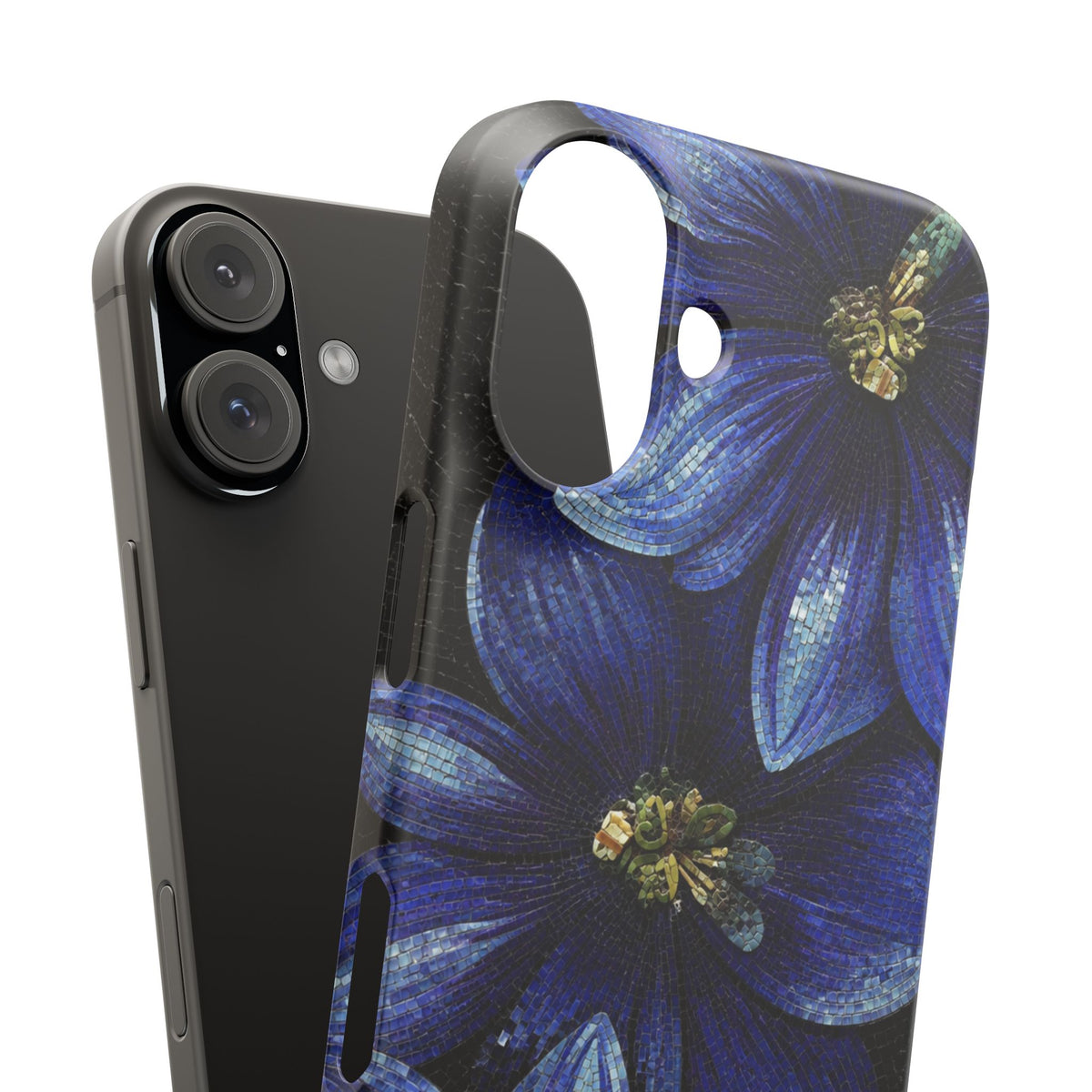 Blue Floral Snap Case