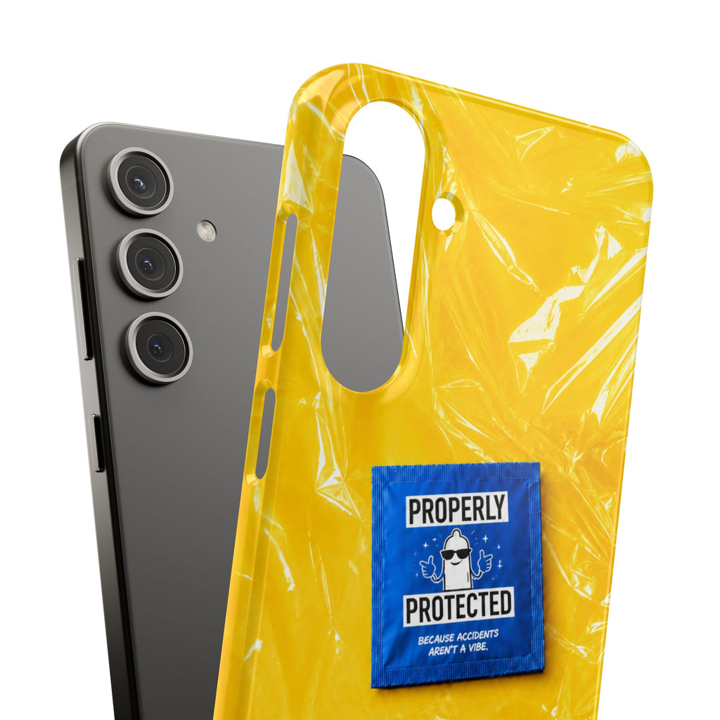 "Properly Protected" Graphic Snap Phone Case