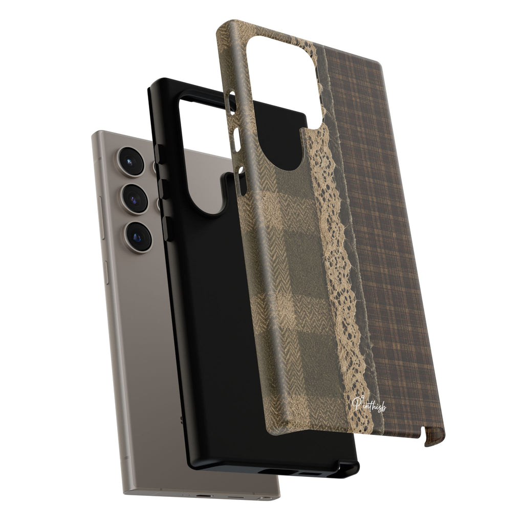 Plaid Lace Tough Phone Case