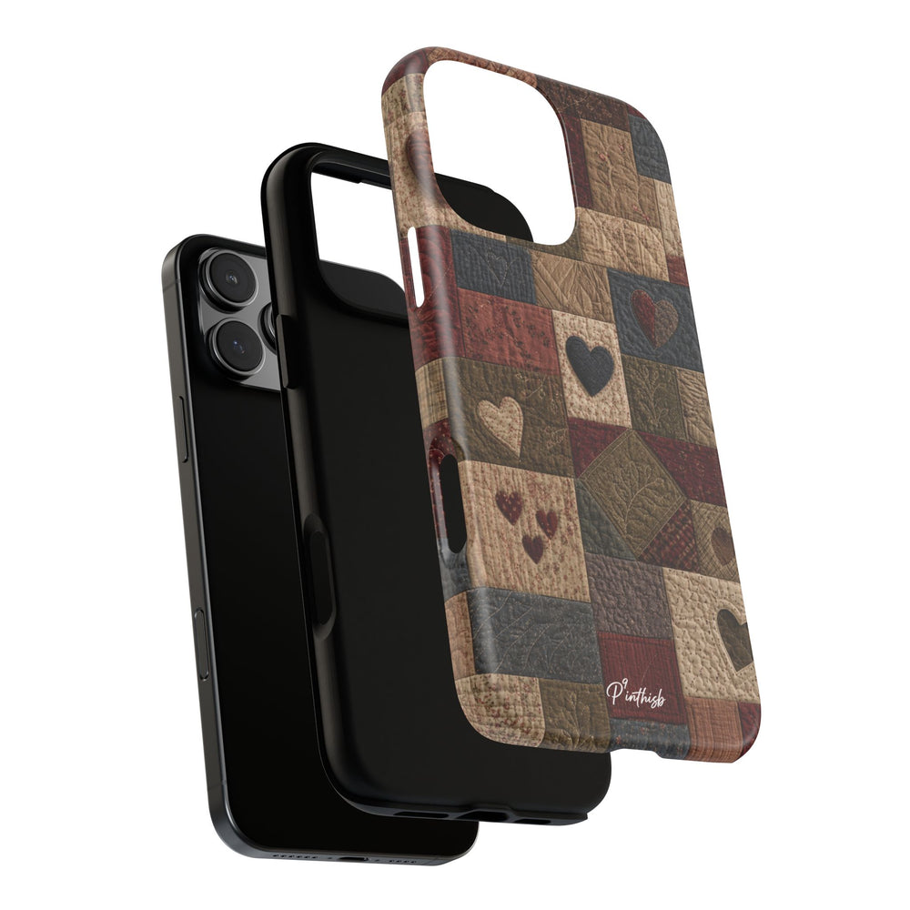 Patchwork Hearts Phone Case