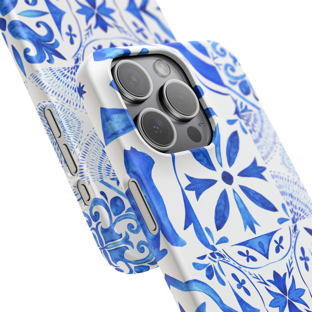 Blue Tile Pattern Snap Phone Case