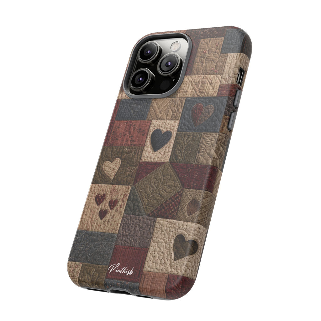 Patchwork Hearts Phone Case
