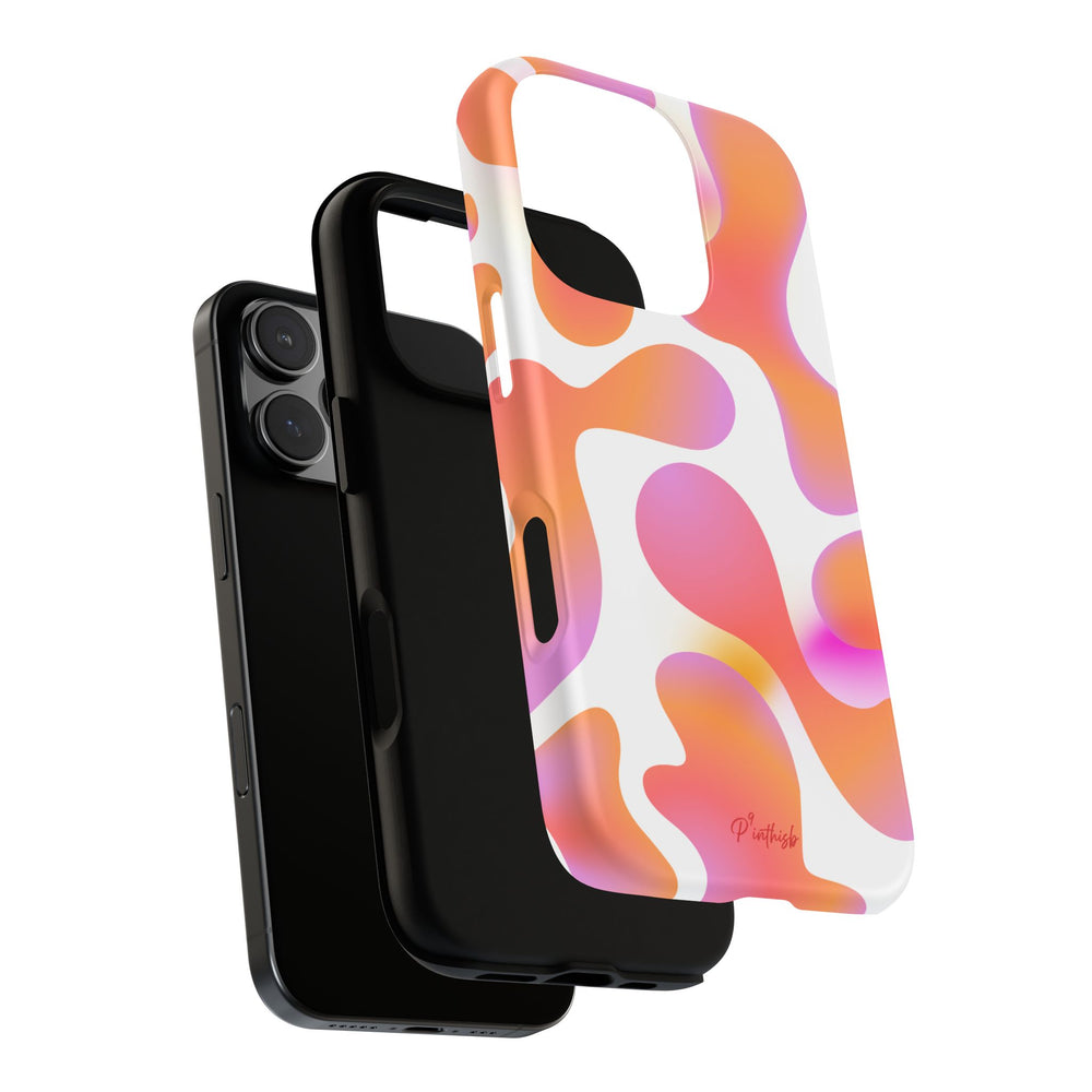 Abstract Orange Pink Camouflage Tough Phone Case