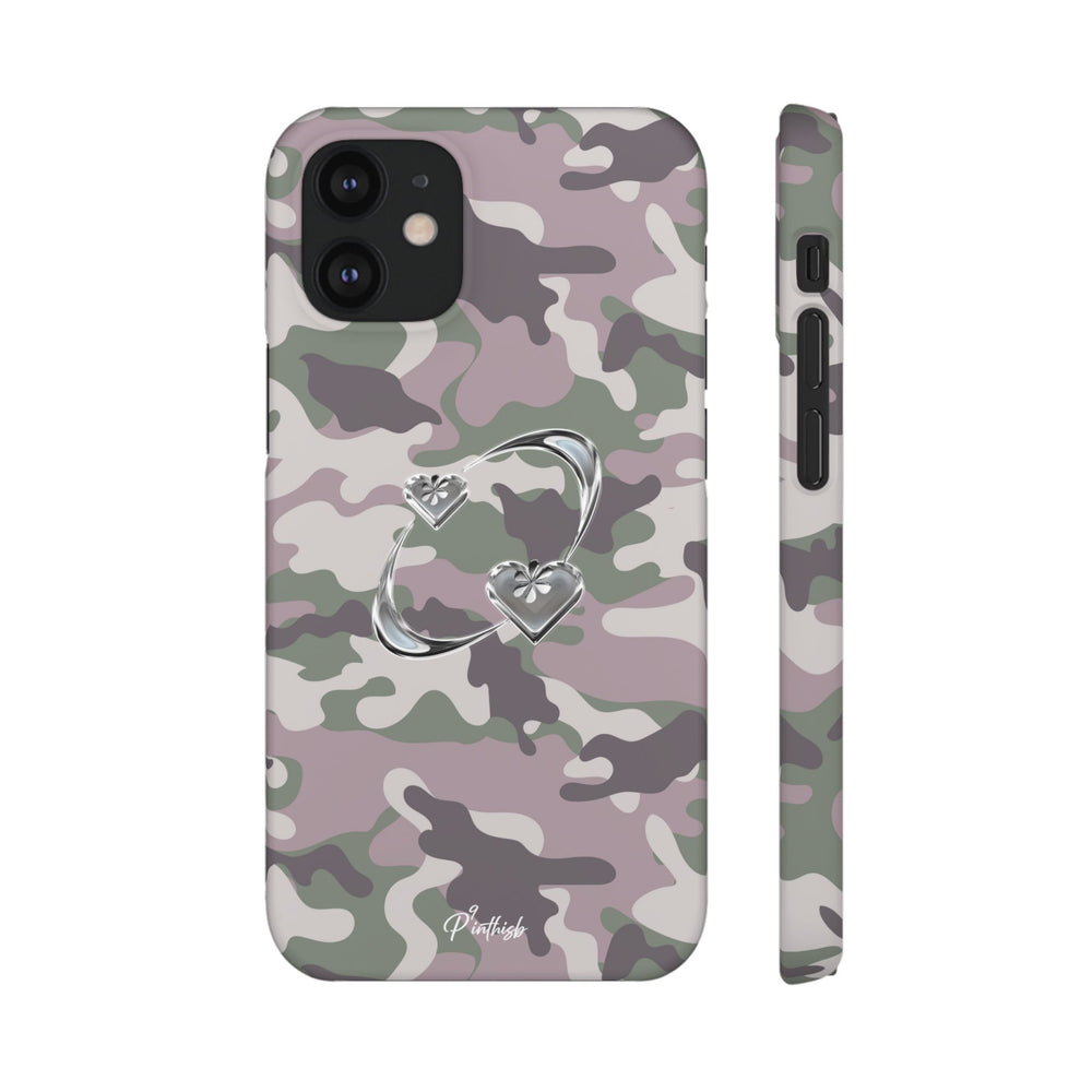Camouflage Heart Snap Phone Case