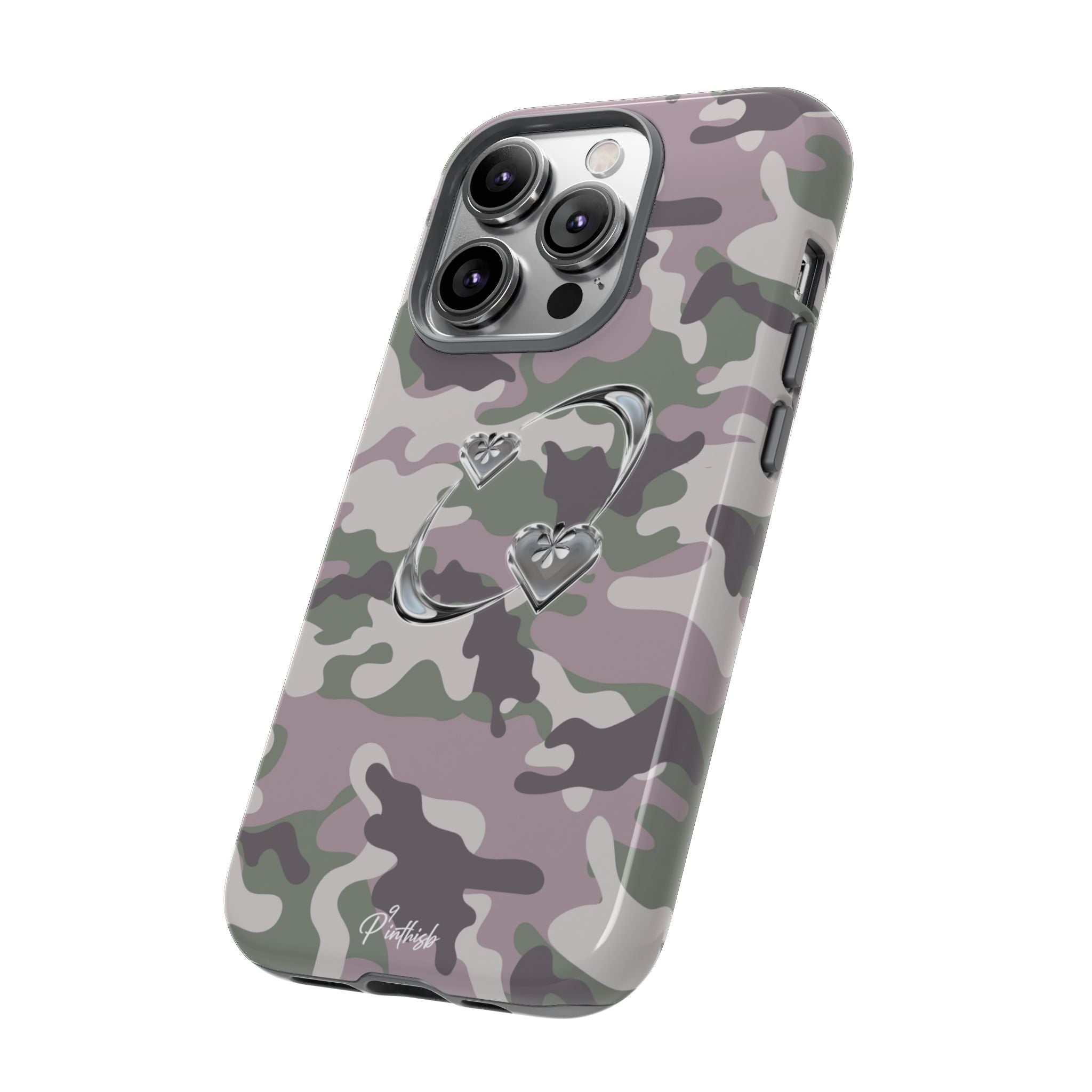 Camouflage Heart Tough Phone Case