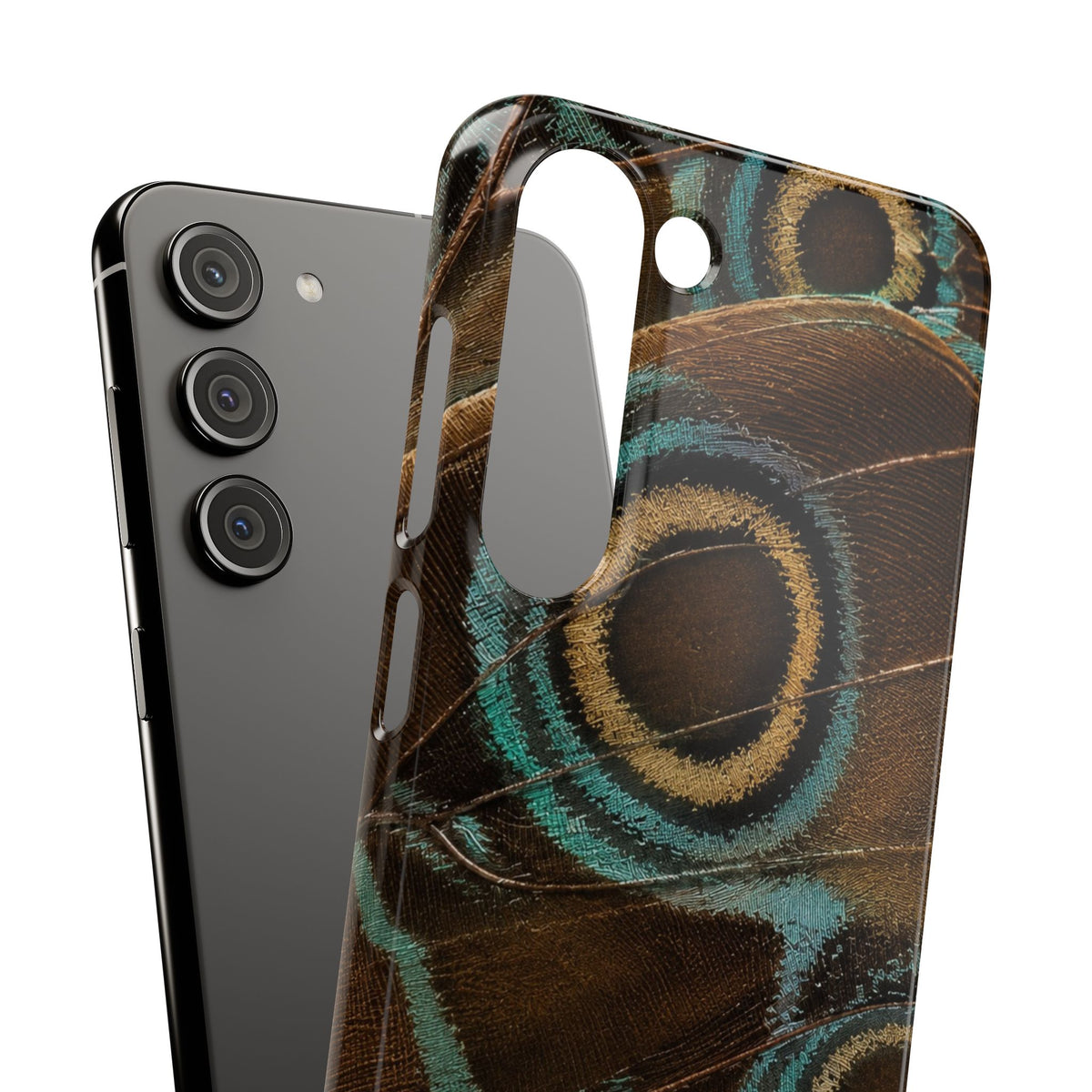 Peacock Feather Pattern Snap Case