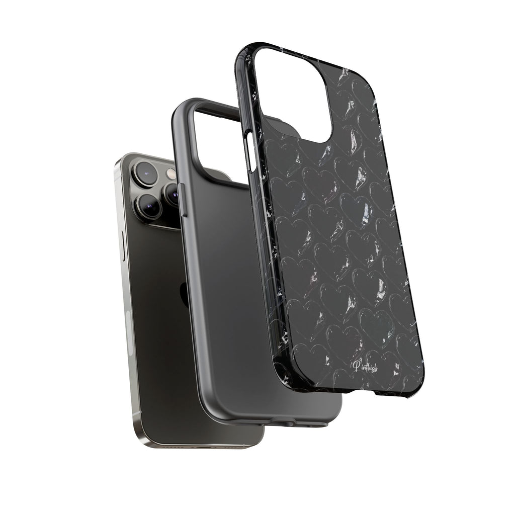 Black Pop Hearts Tough Case
