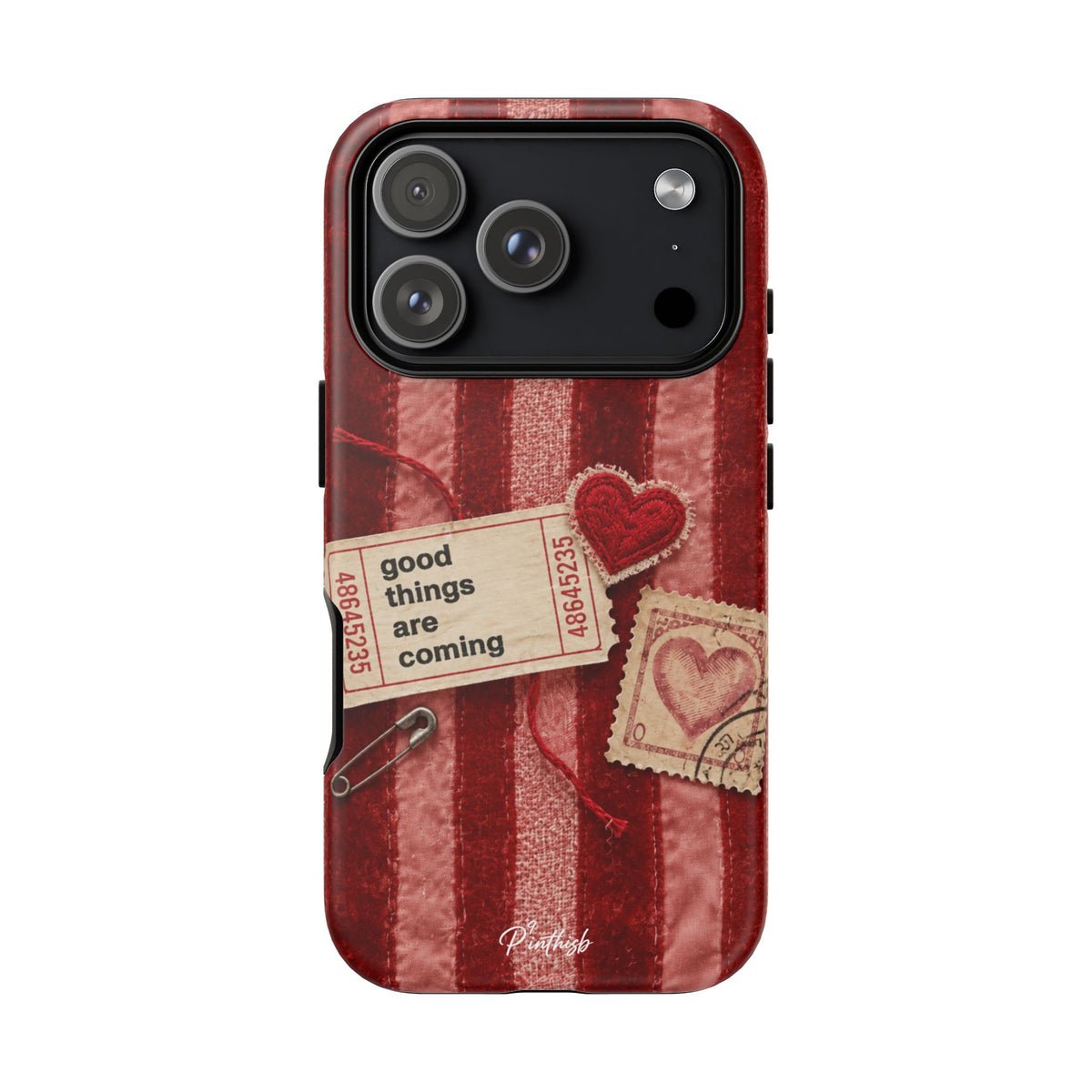 “Good Things Are Coming” Red Phone Case