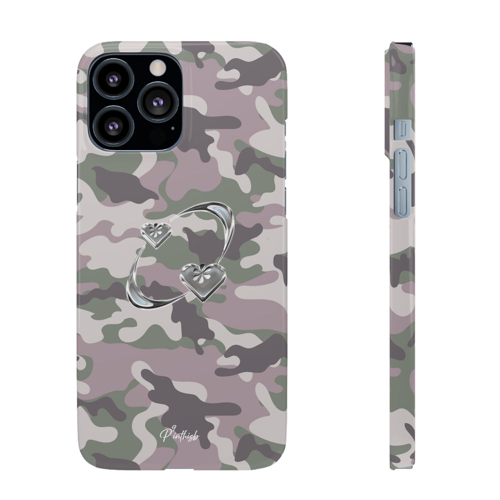 Camouflage Heart Snap Phone Case