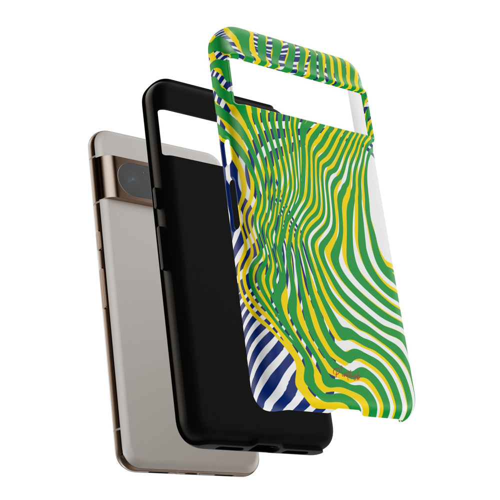 Abstract Green Wave Phone Case