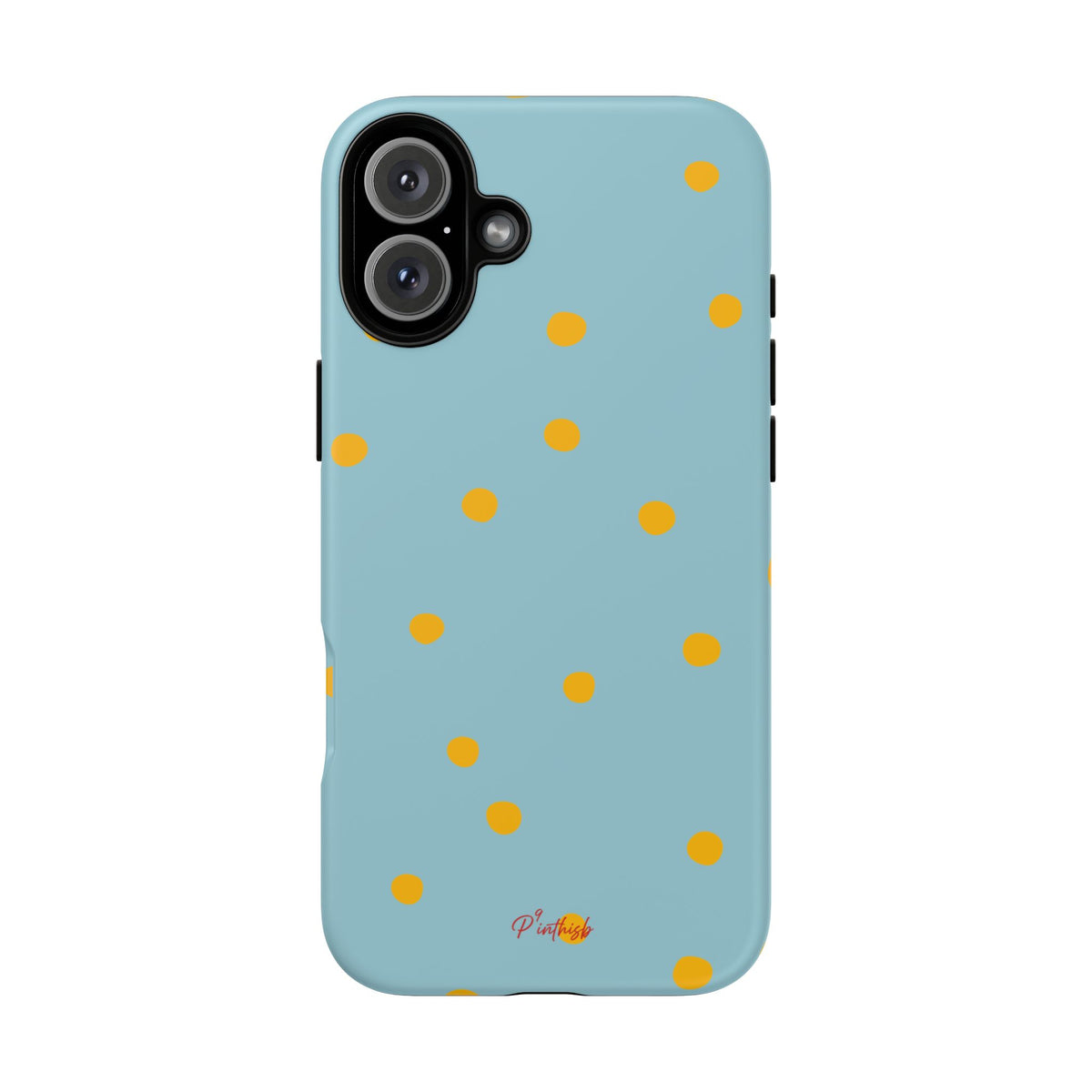 Blue & Yellow Polka Dot Tough Phone Case