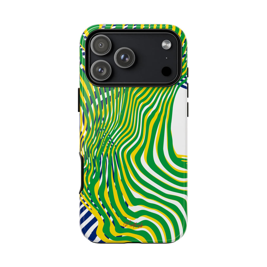 Abstract Green Wave Phone Case