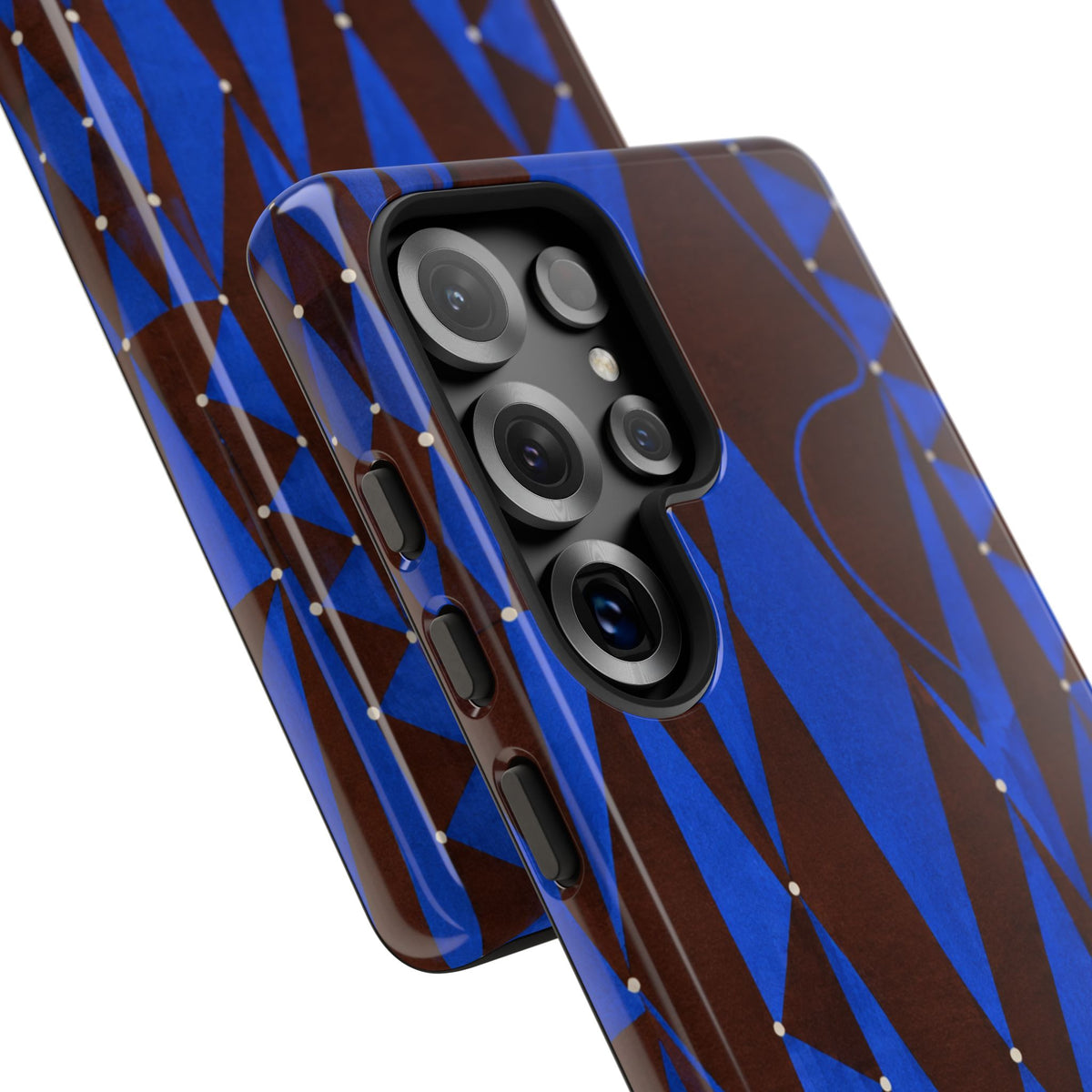 Geometric Blue Diamond Tough Phone Case