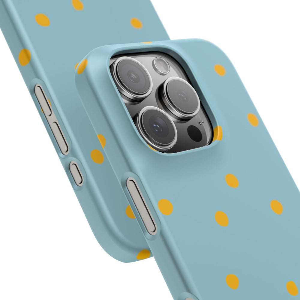 Blue & Yellow Polka Dot Snap Phone Case