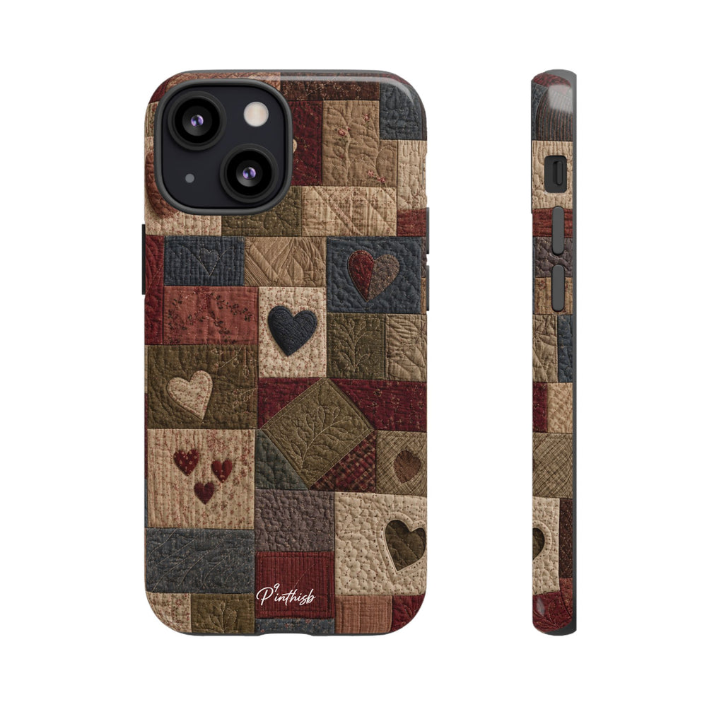 Patchwork Hearts Phone Case