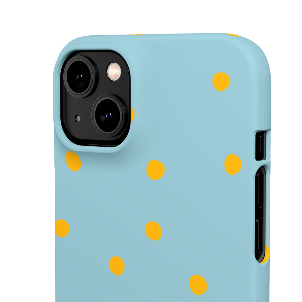 Blue & Yellow Polka Dot Snap Phone Case