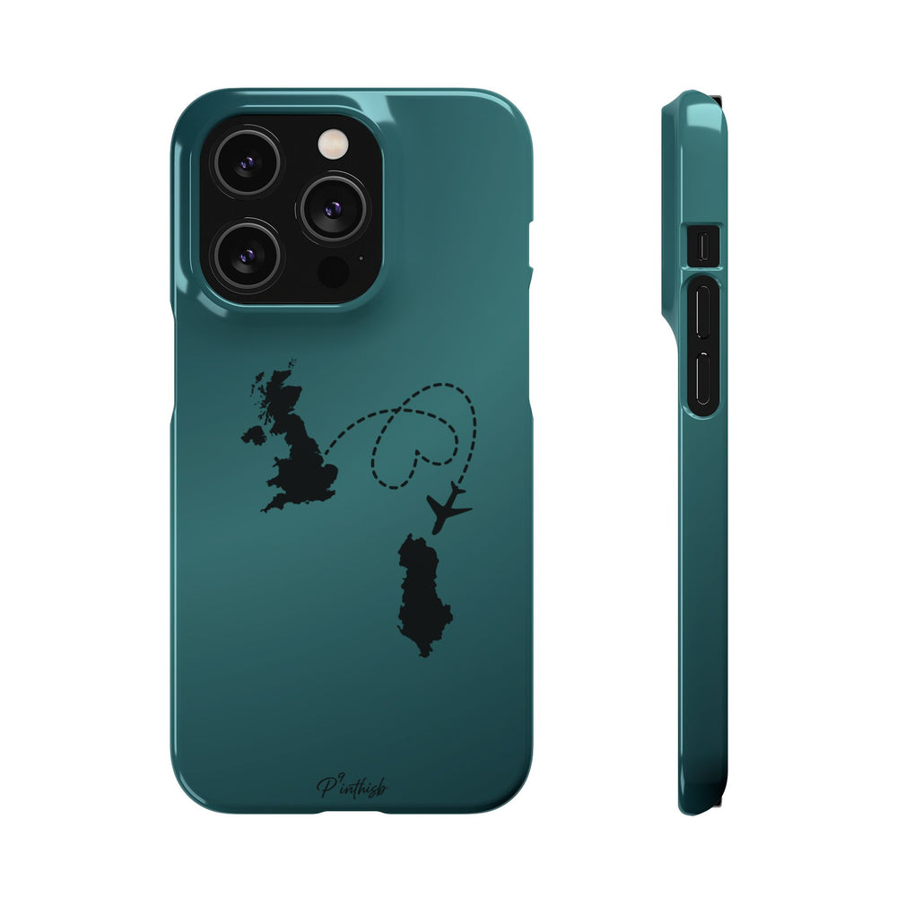 Copy of UK to Albania Pink Snap Phone Case