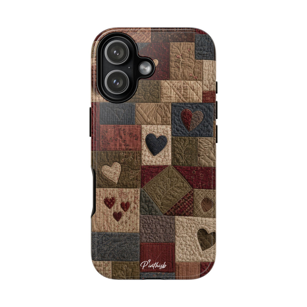 Patchwork Hearts Phone Case