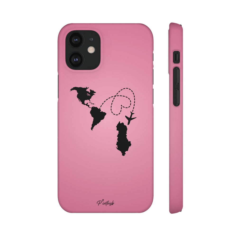 America to Albania Pink Snap Phone Case