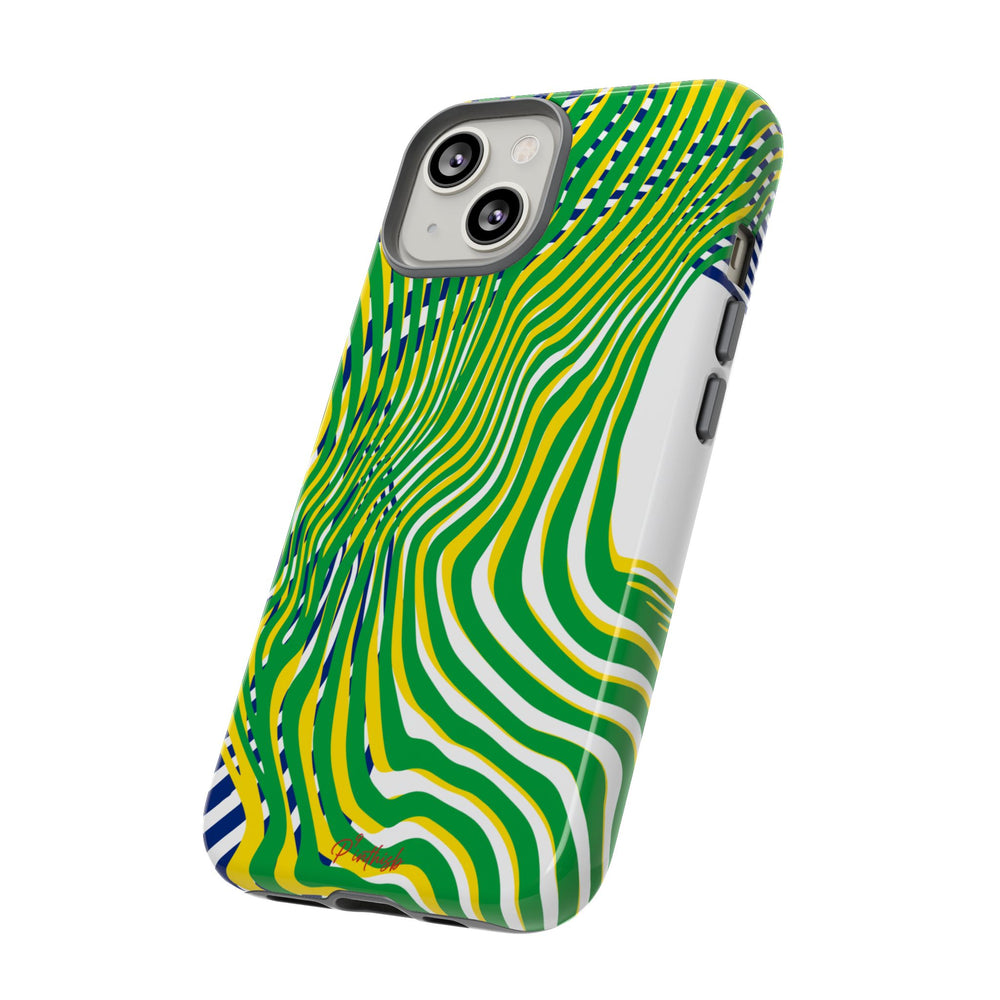 Abstract Green Wave Phone Case