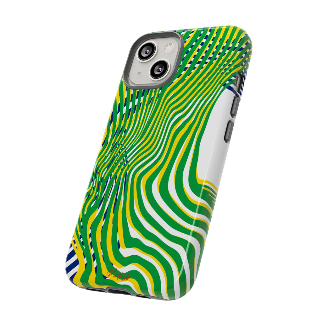 Abstract Green Wave Phone Case