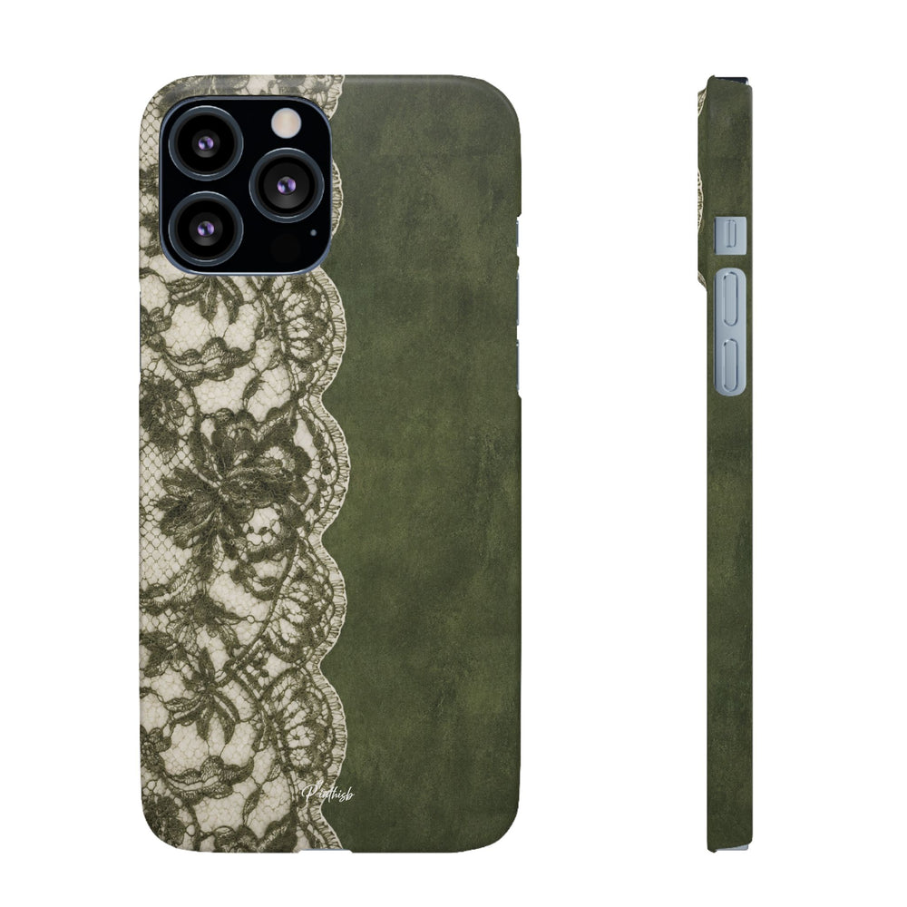 Olive Lace Snap Case