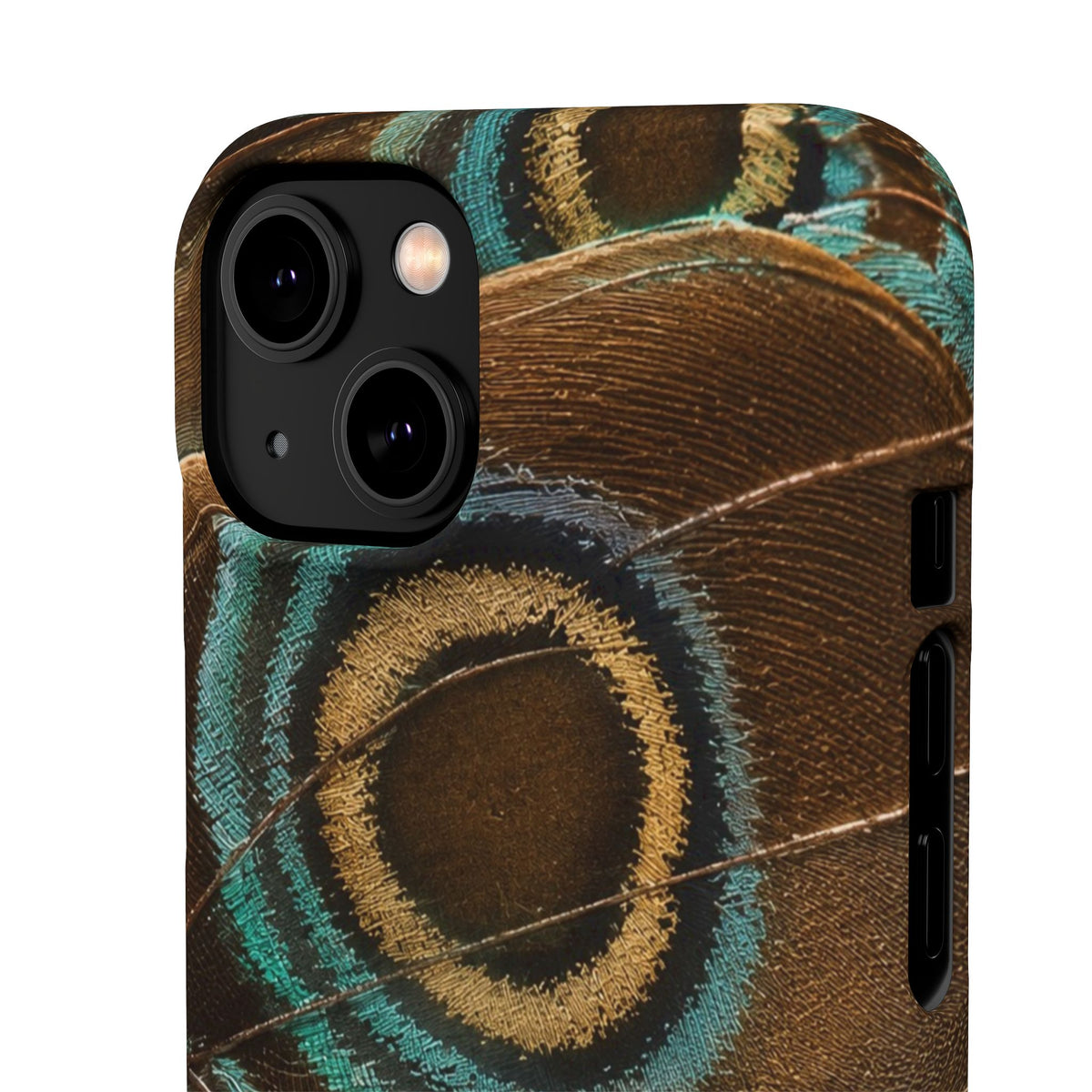 Peacock Feather Pattern Snap Case