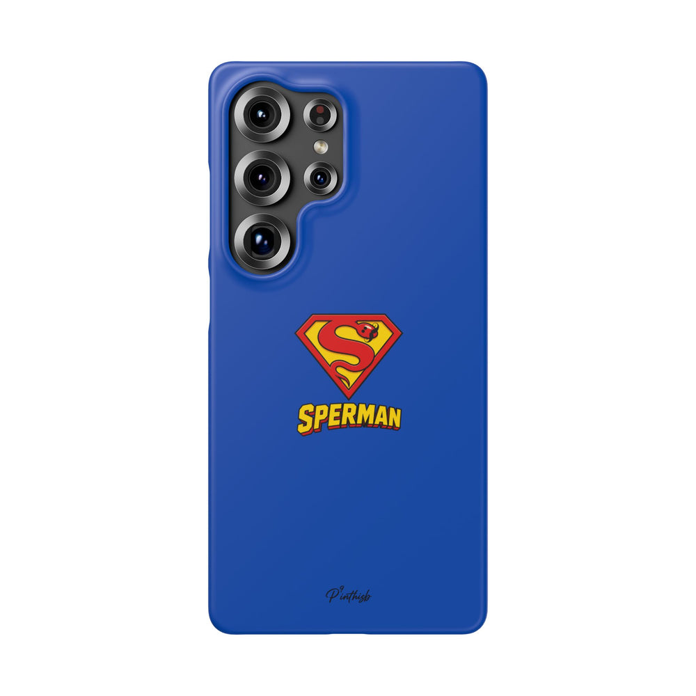 "SPERMAN" Parody Logo Snap Phone Case