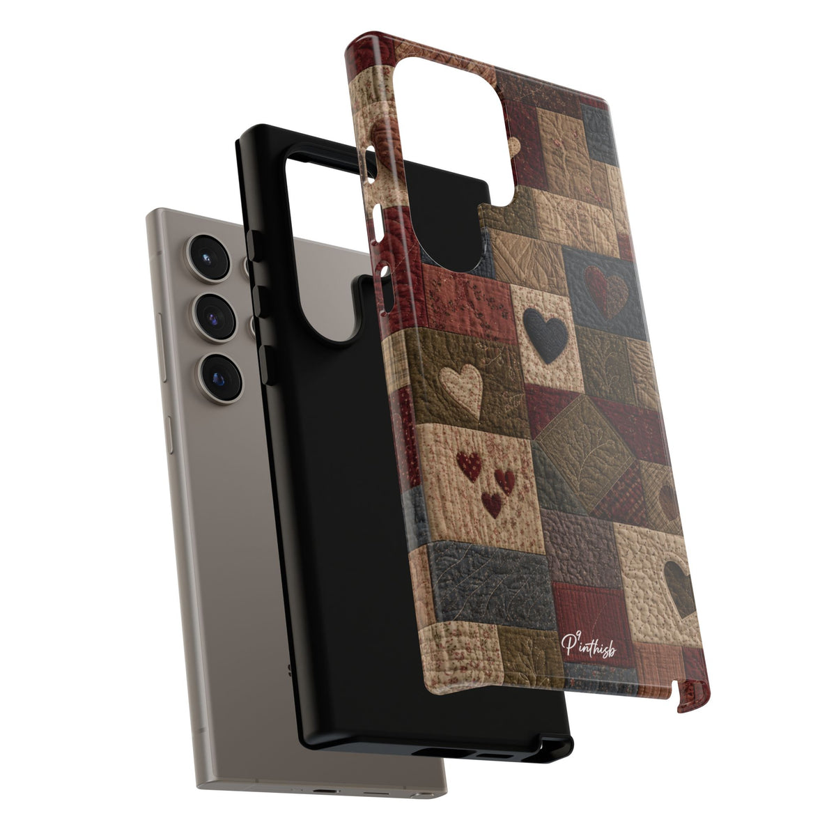 Patchwork Hearts Phone Case