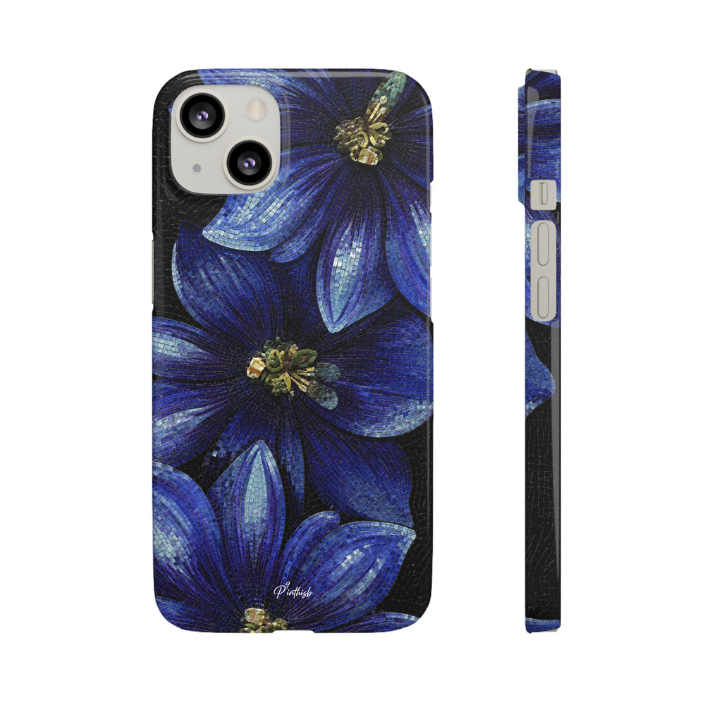 Blue Floral Snap Case