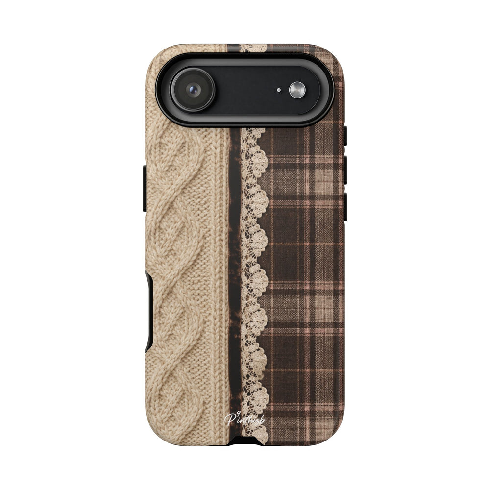 Cozy Plaid Knit Tough Phone Case