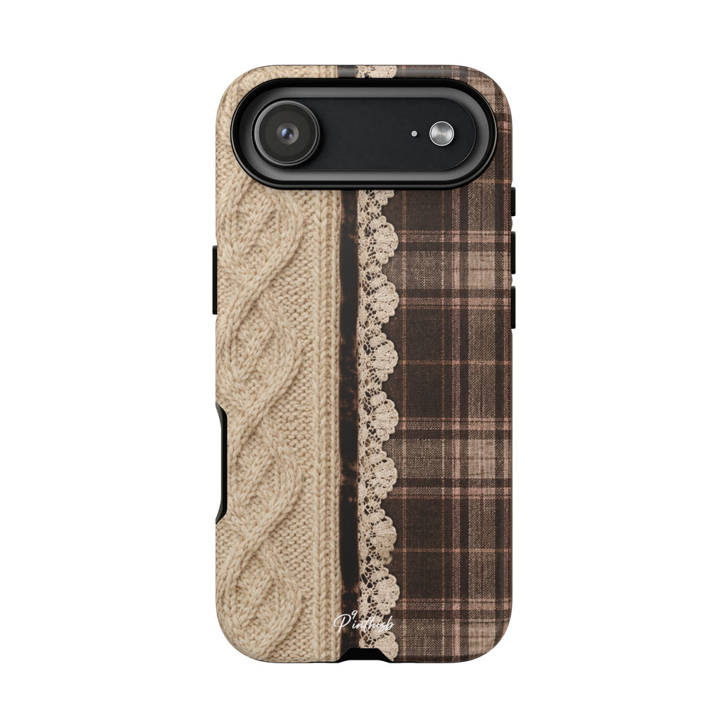 Cozy Plaid Knit Tough Phone Case