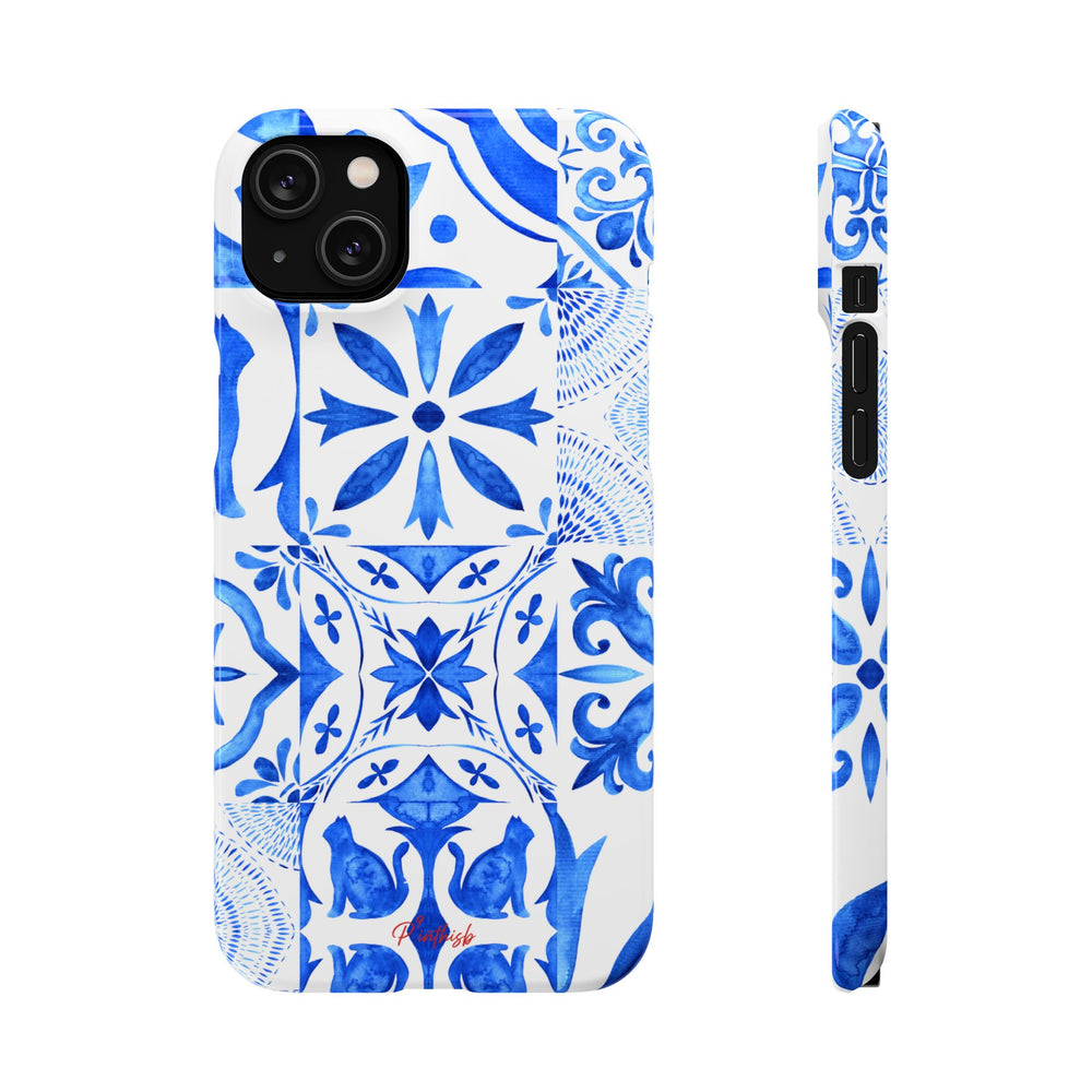 Blue Tile Pattern Snap Phone Case