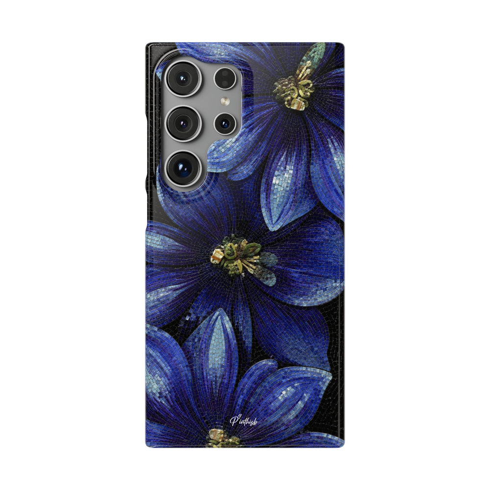 Blue Floral Snap Case
