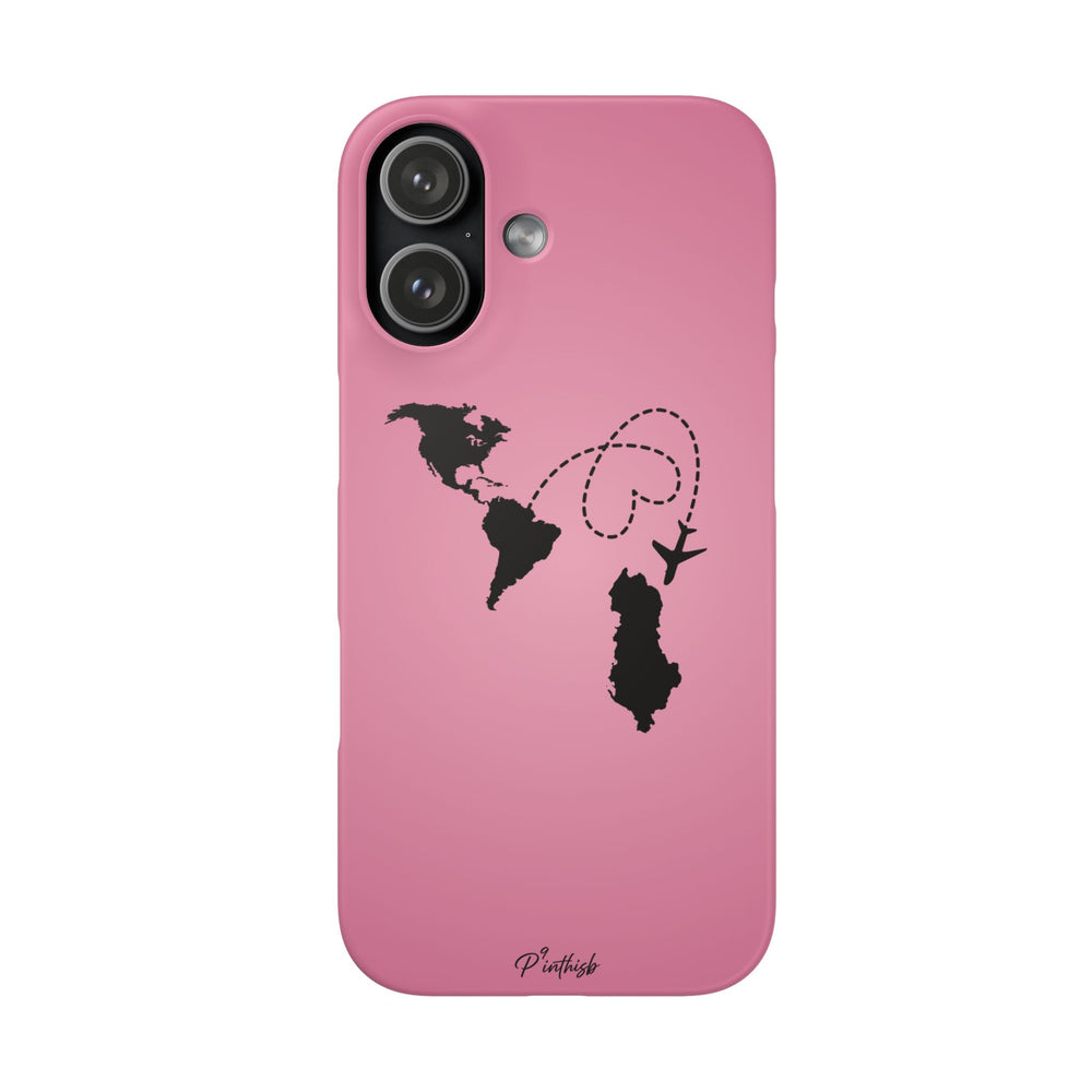 America to Albania Pink Snap Phone Case