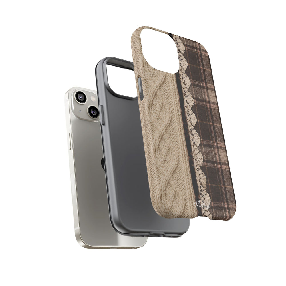 Cozy Plaid Knit Tough Phone Case