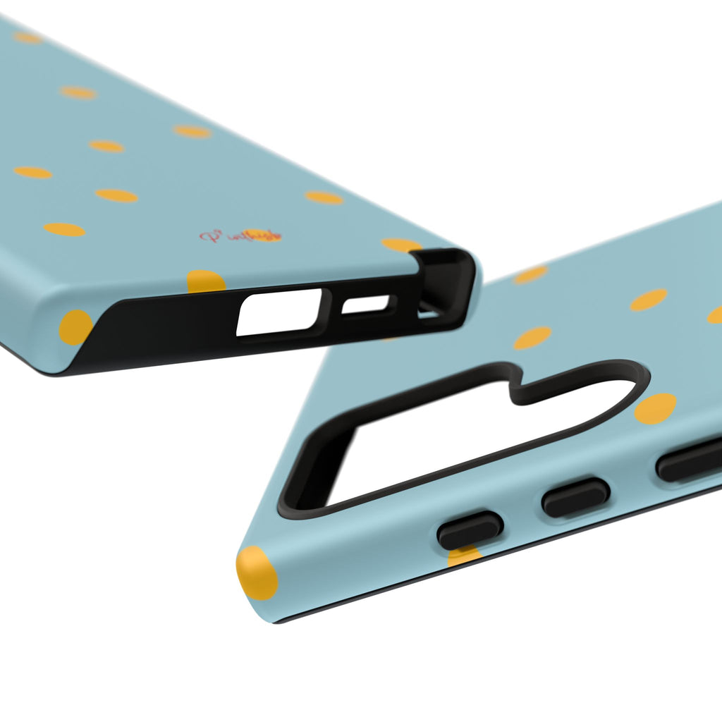 Blue & Yellow Polka Dot Tough Phone Case