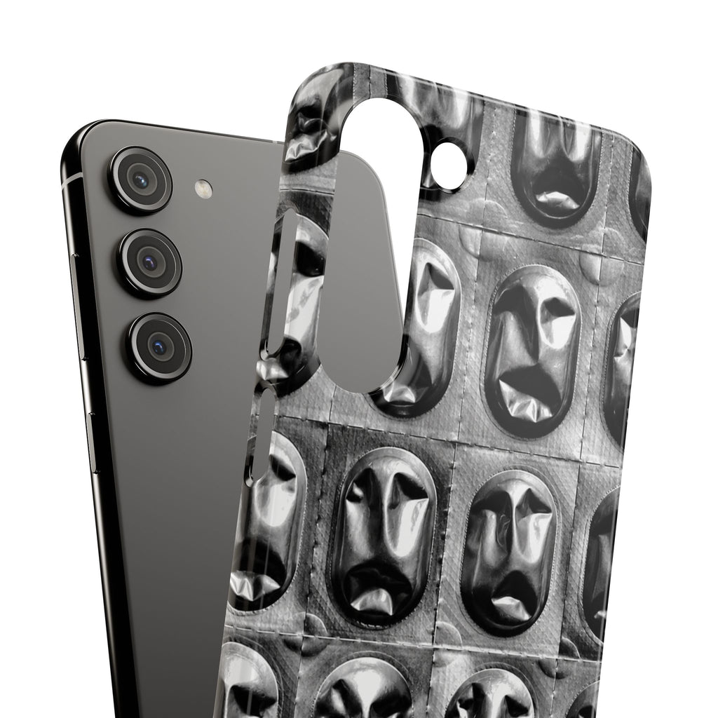 Metallic Mask Grid Snap Case