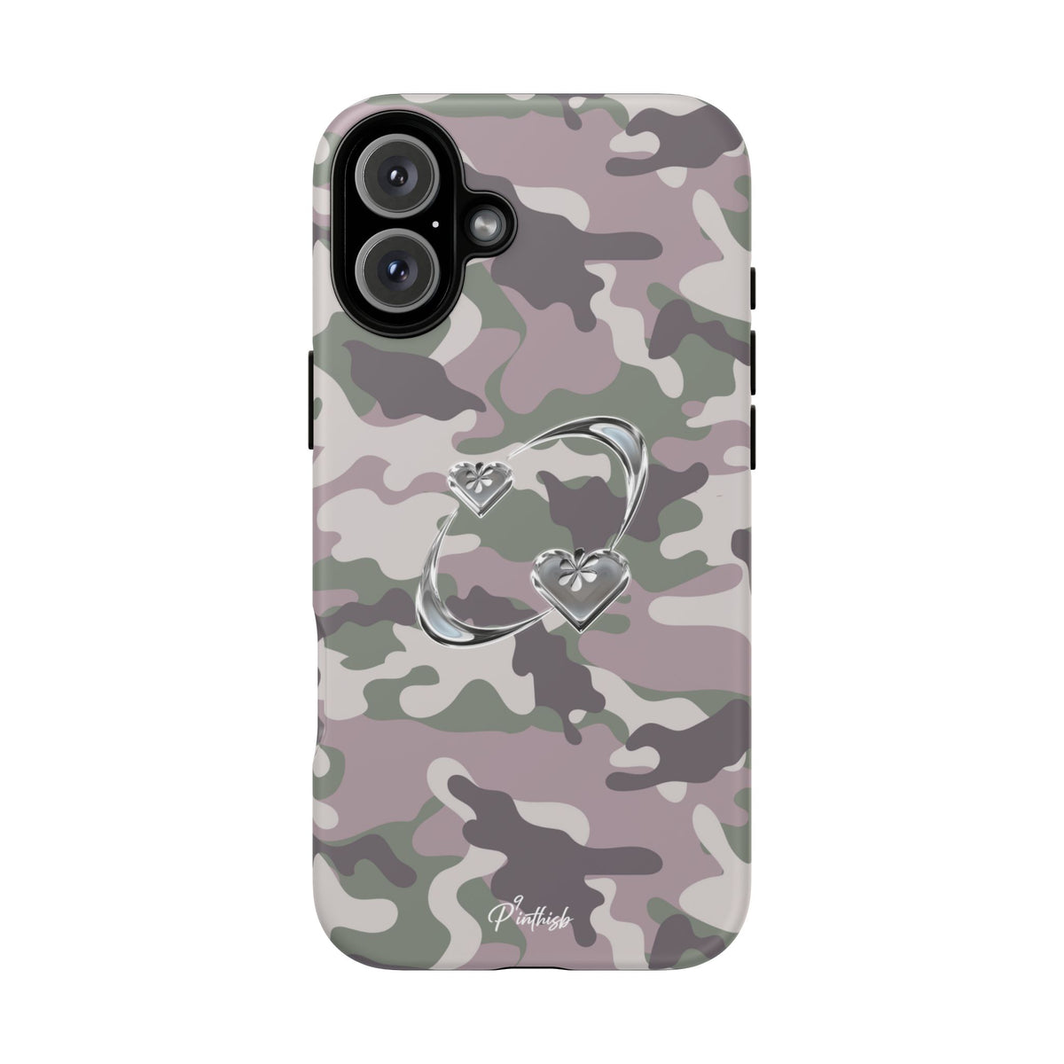 Camouflage Heart Tough Phone Case