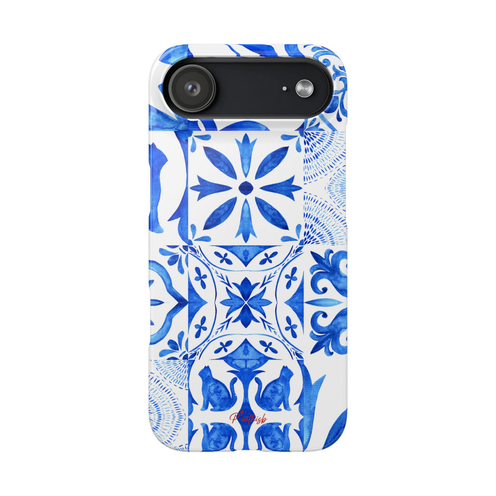 Blue Tile Pattern Snap Phone Case